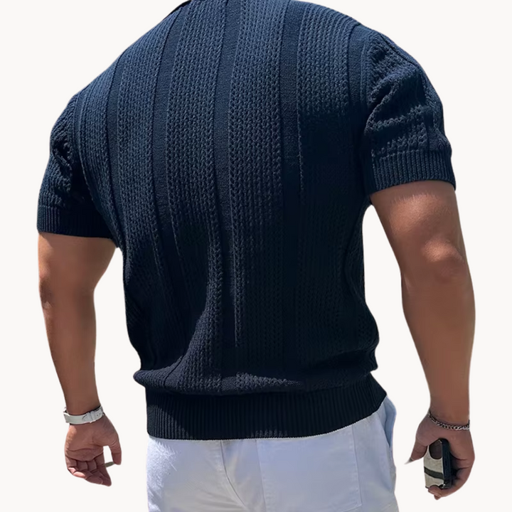 Benjamin - Camicia in maglia a collo aperto