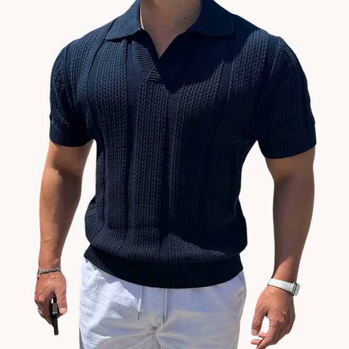 Benjamin - Camicia in maglia a collo aperto