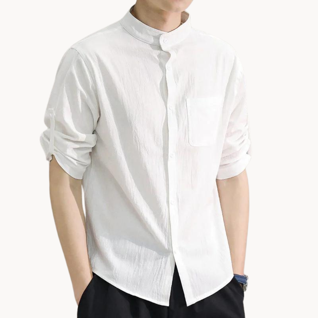 Owen - Camicia elegante con collo alla coreana