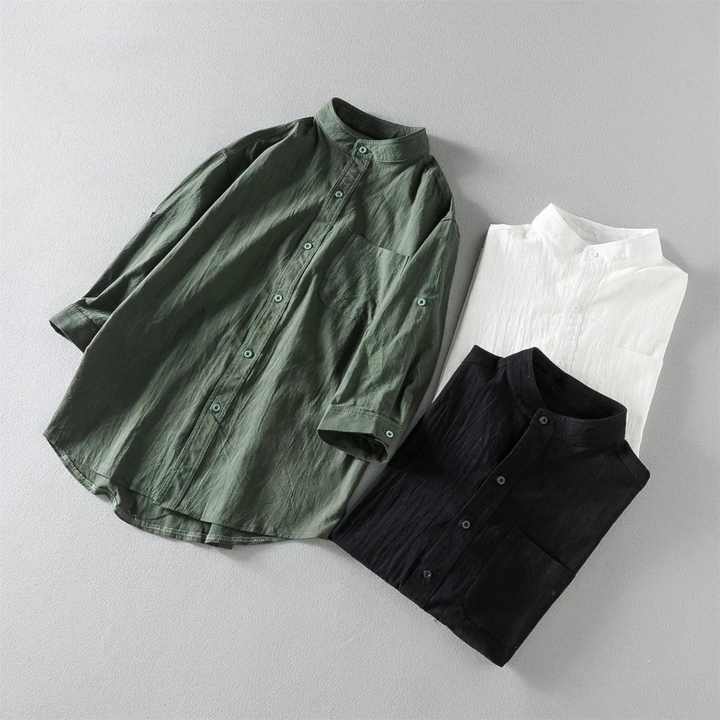 Owen - Camicia elegante con collo alla coreana