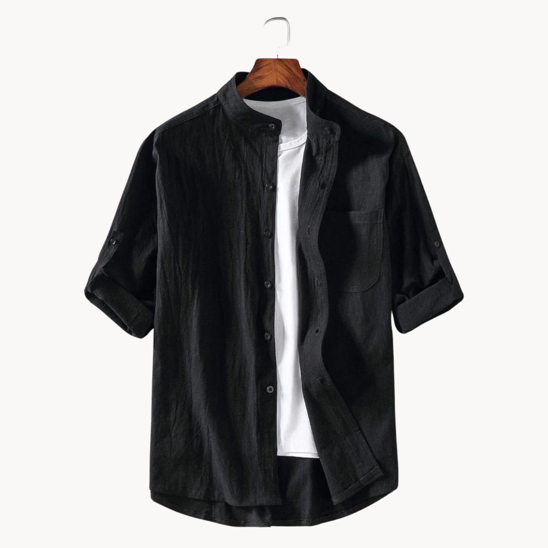 Owen - Camicia elegante con collo alla coreana