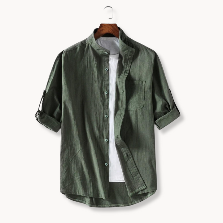 Owen - Camicia elegante con collo alla coreana