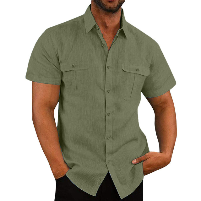Callum - Camicia a maniche corte con due tasche