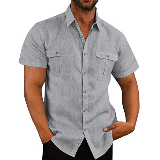 Callum - Camicia a maniche corte con due tasche