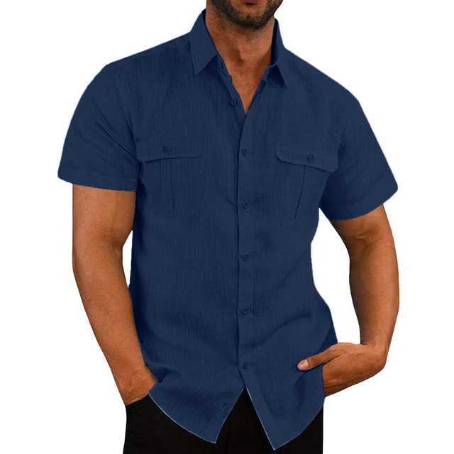 Callum - Camicia a maniche corte con due tasche