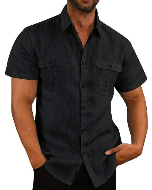 Callum - Camicia a maniche corte con due tasche