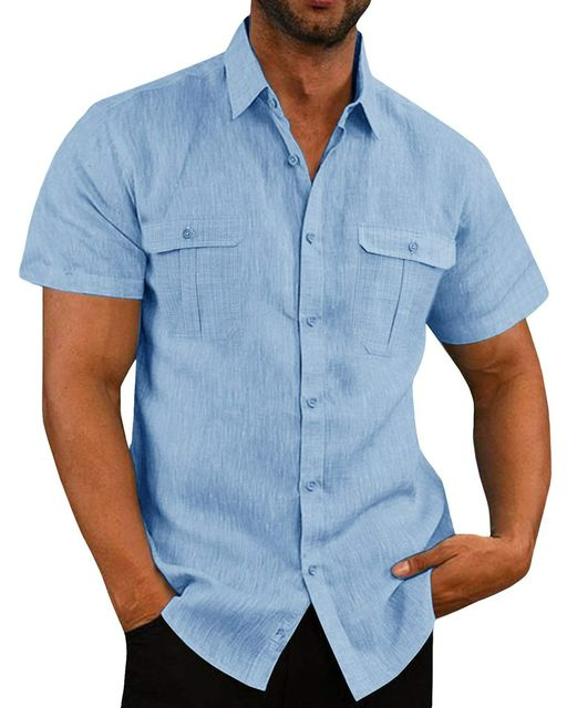 Callum - Camicia a maniche corte con due tasche