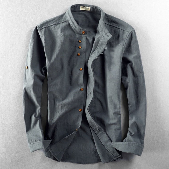 Jacob - Camicia vintage a collo alto con bottoni