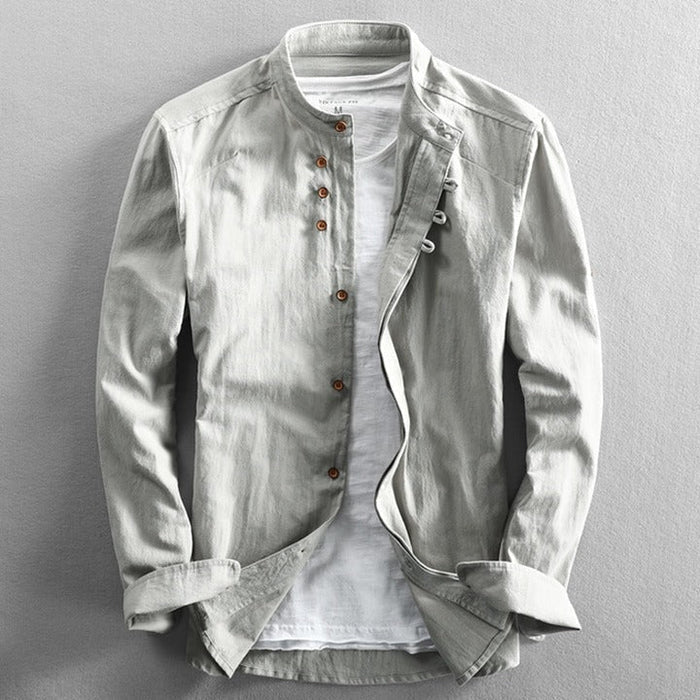 Jacob - Camicia vintage a collo alto con bottoni