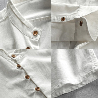 Jacob - Camicia vintage a collo alto con bottoni
