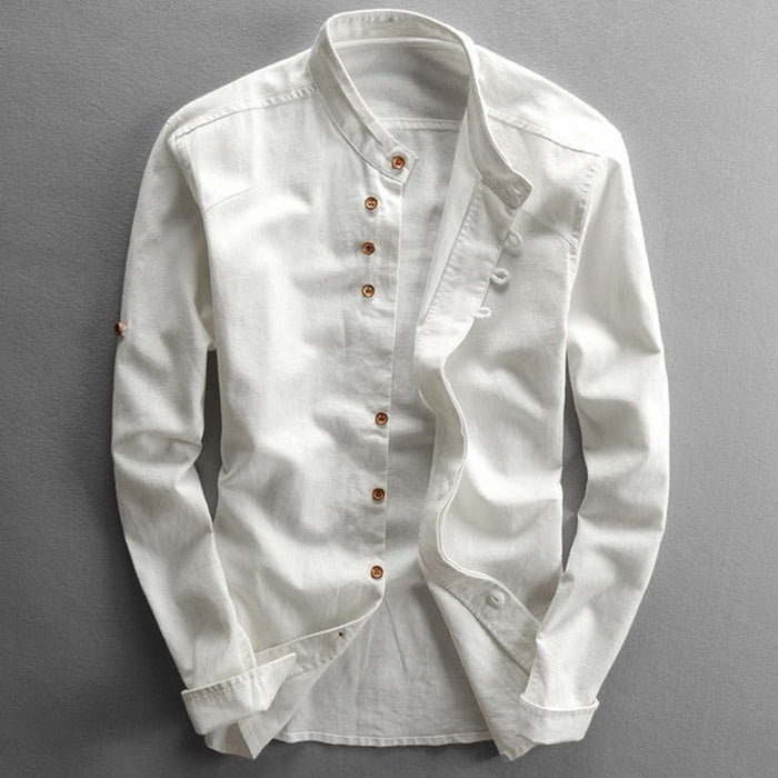 Jacob - Camicia vintage a collo alto con bottoni