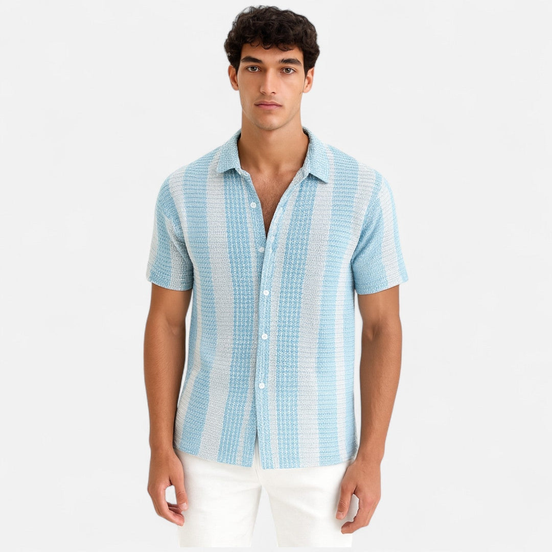 Cameron - Camicia leggera a righe in misto