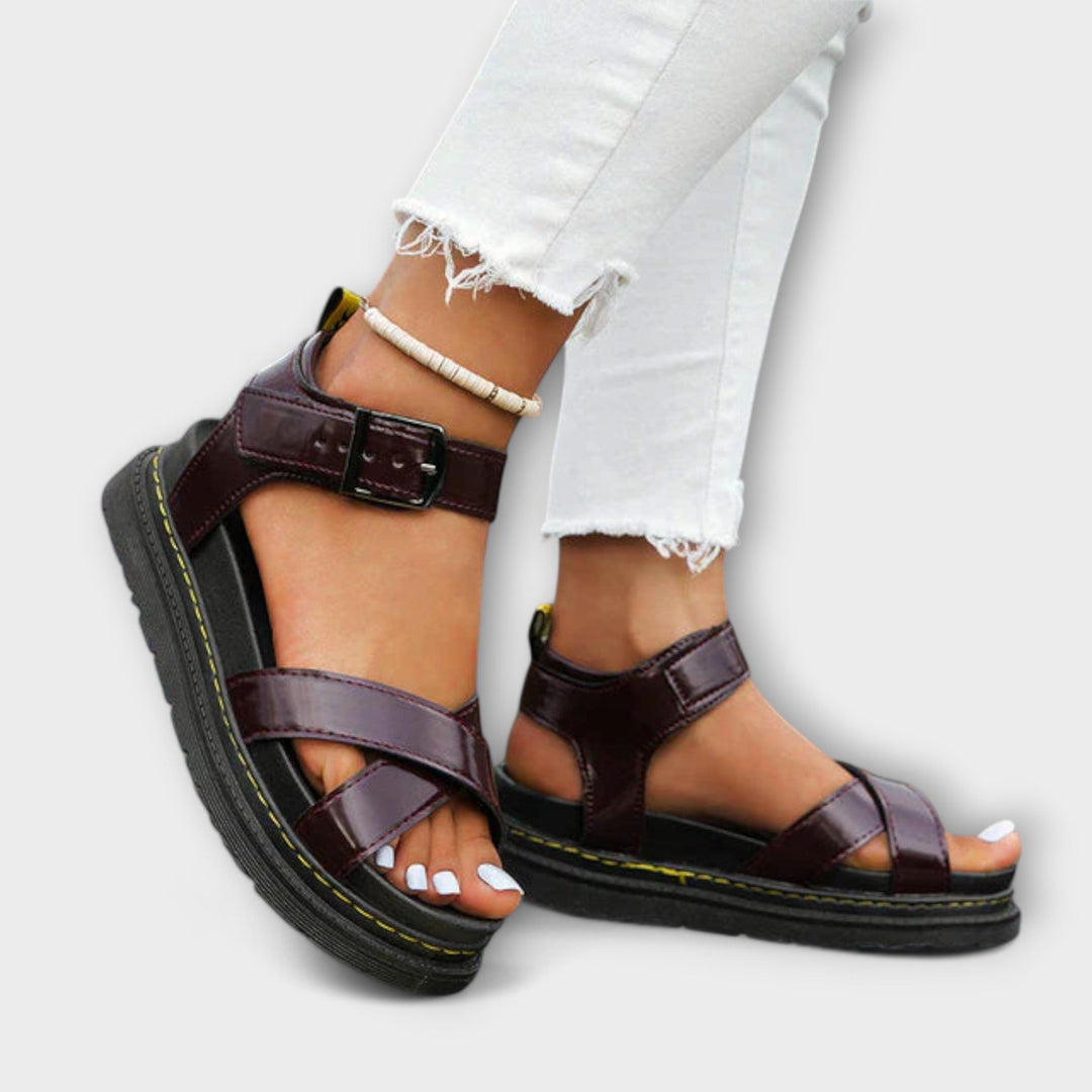 Roswitha - Sandali sportivi Black Plateau