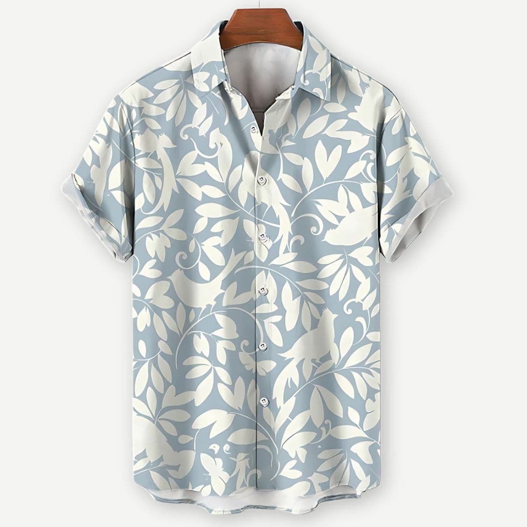 Bailey - Camicia a maniche corte con stampa a foglie