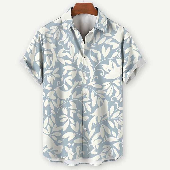 Bailey - Camicia a maniche corte con stampa a foglie