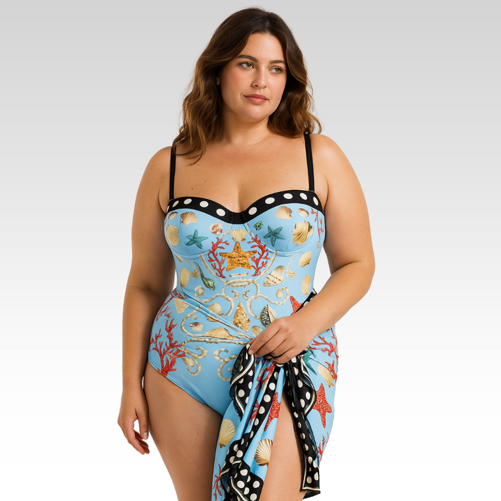 Zemina™ | Costume intero push-up modellante con accappatoio abbinato