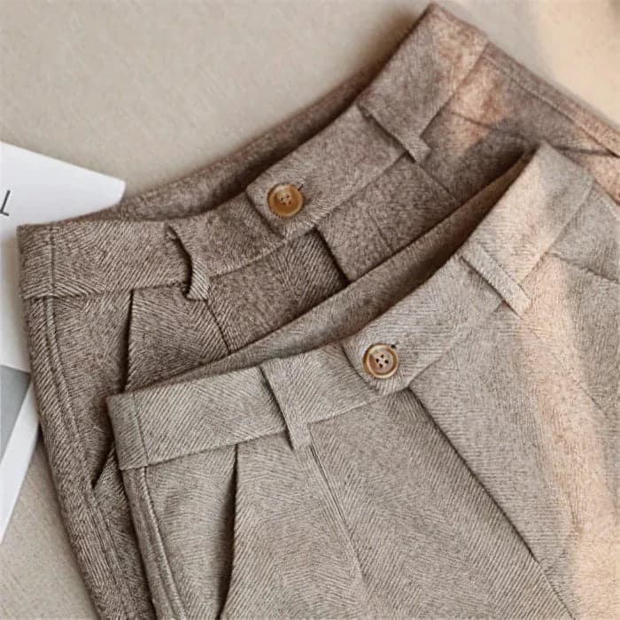 Pantaloni casual a spina di pesce