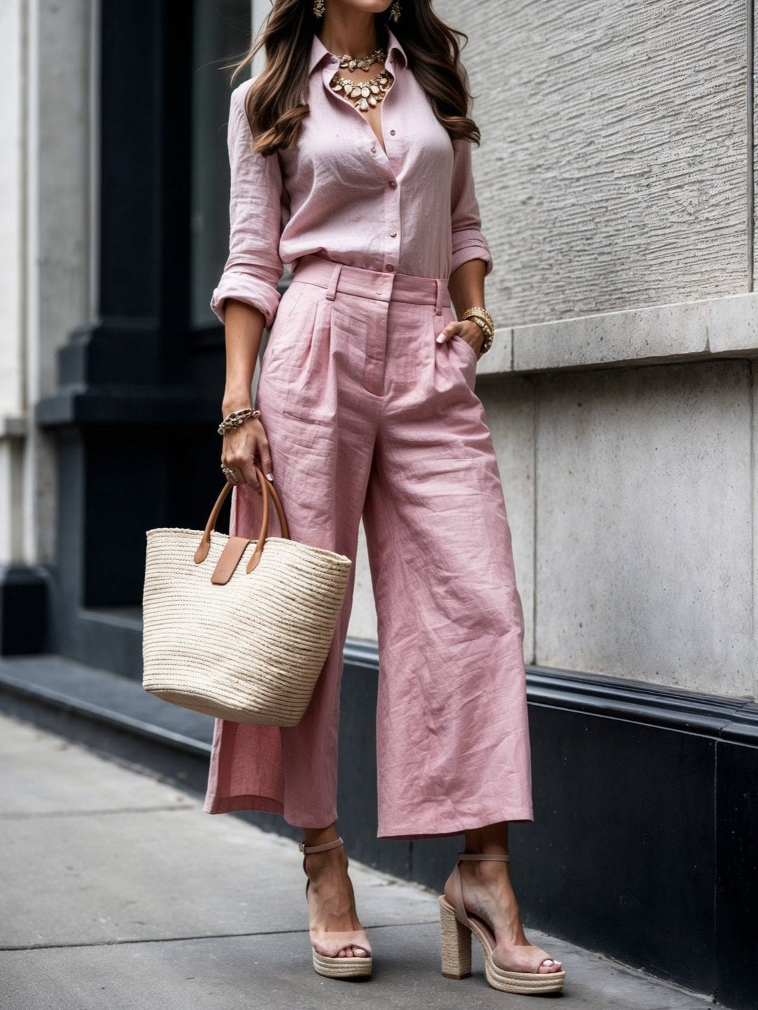 Ivy - Completo Casual Chic Rosa
