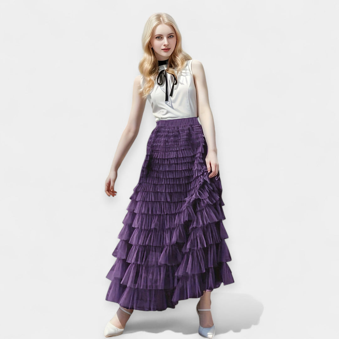 Gonna elegante con dettaglio in tulle
