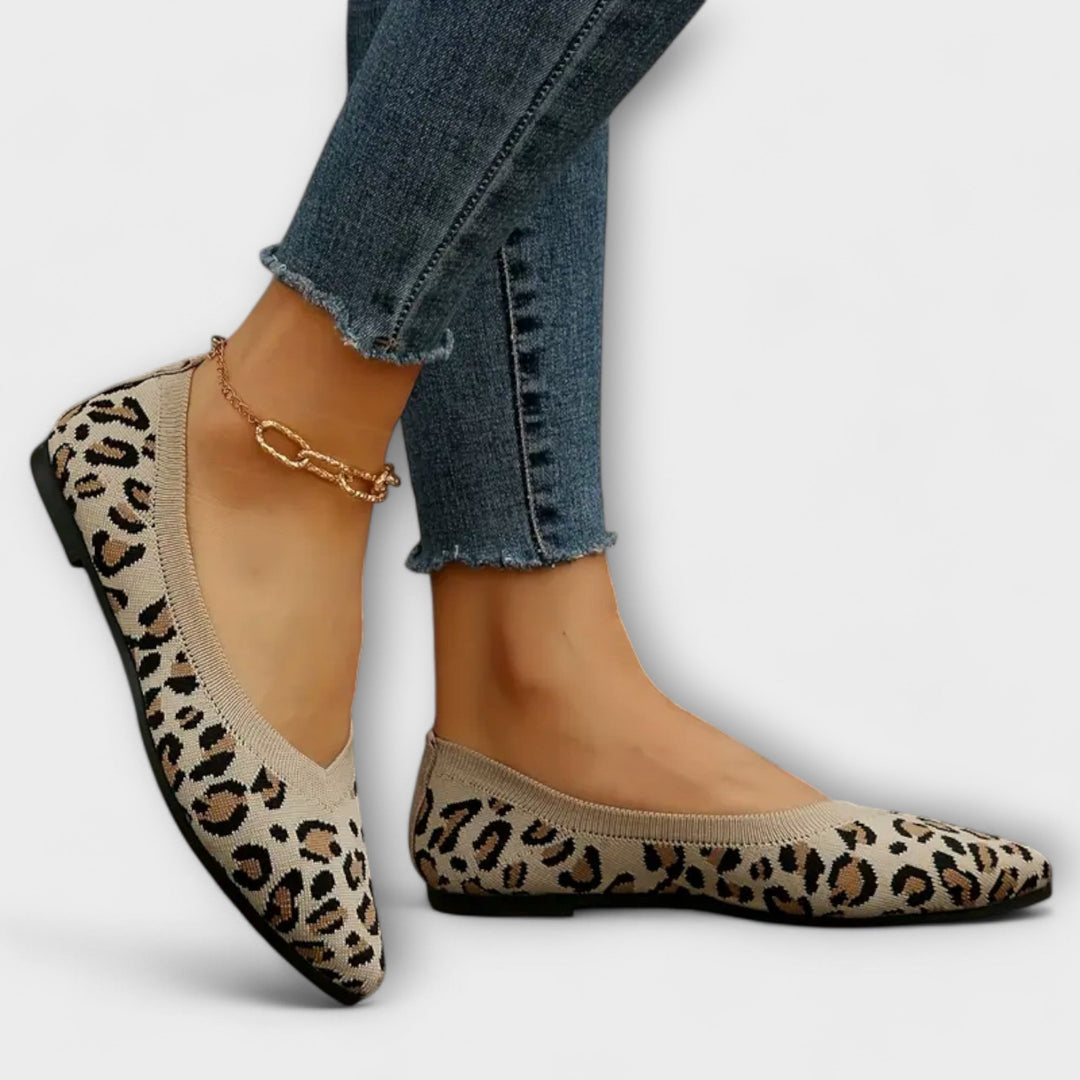 Grace - Ballerine in pizzo con stampa leopardata