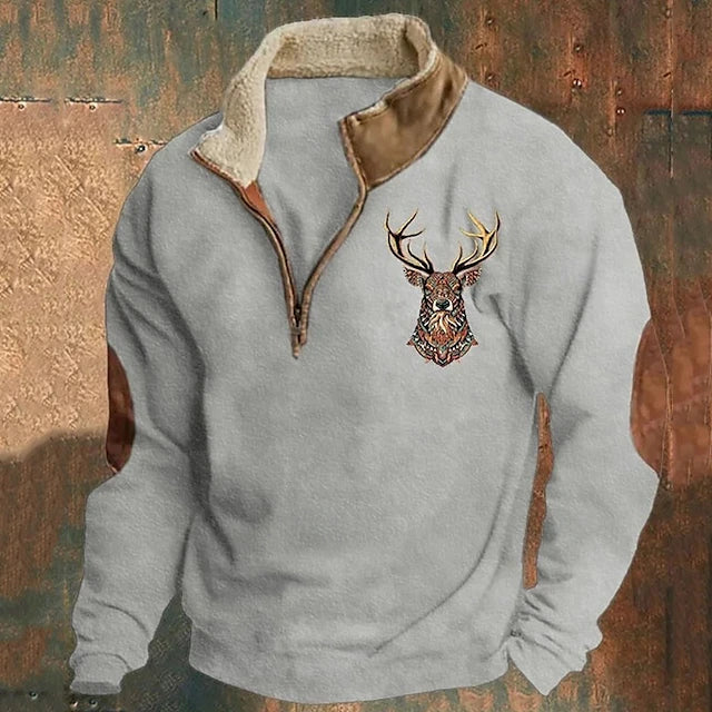 Maglione con collo a un quarto di zip