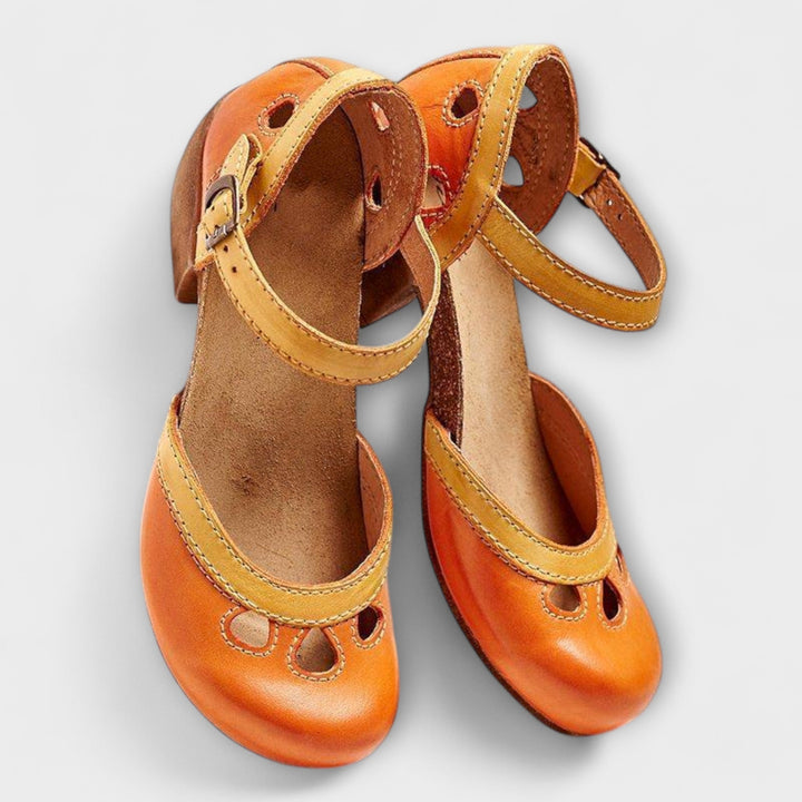 Adelinde - Sandals with Zipper in Blue