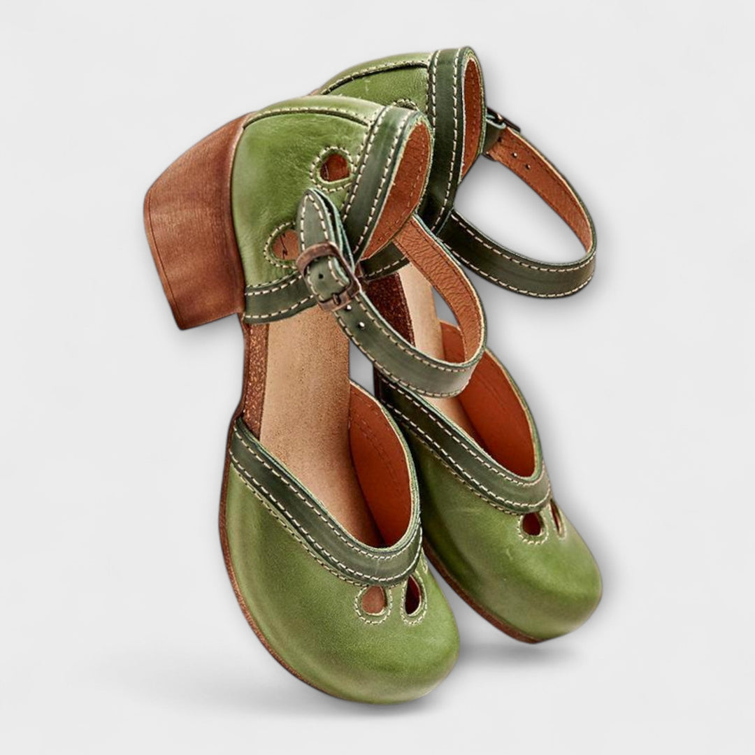Adelinde - Sandals with Zipper in Blue