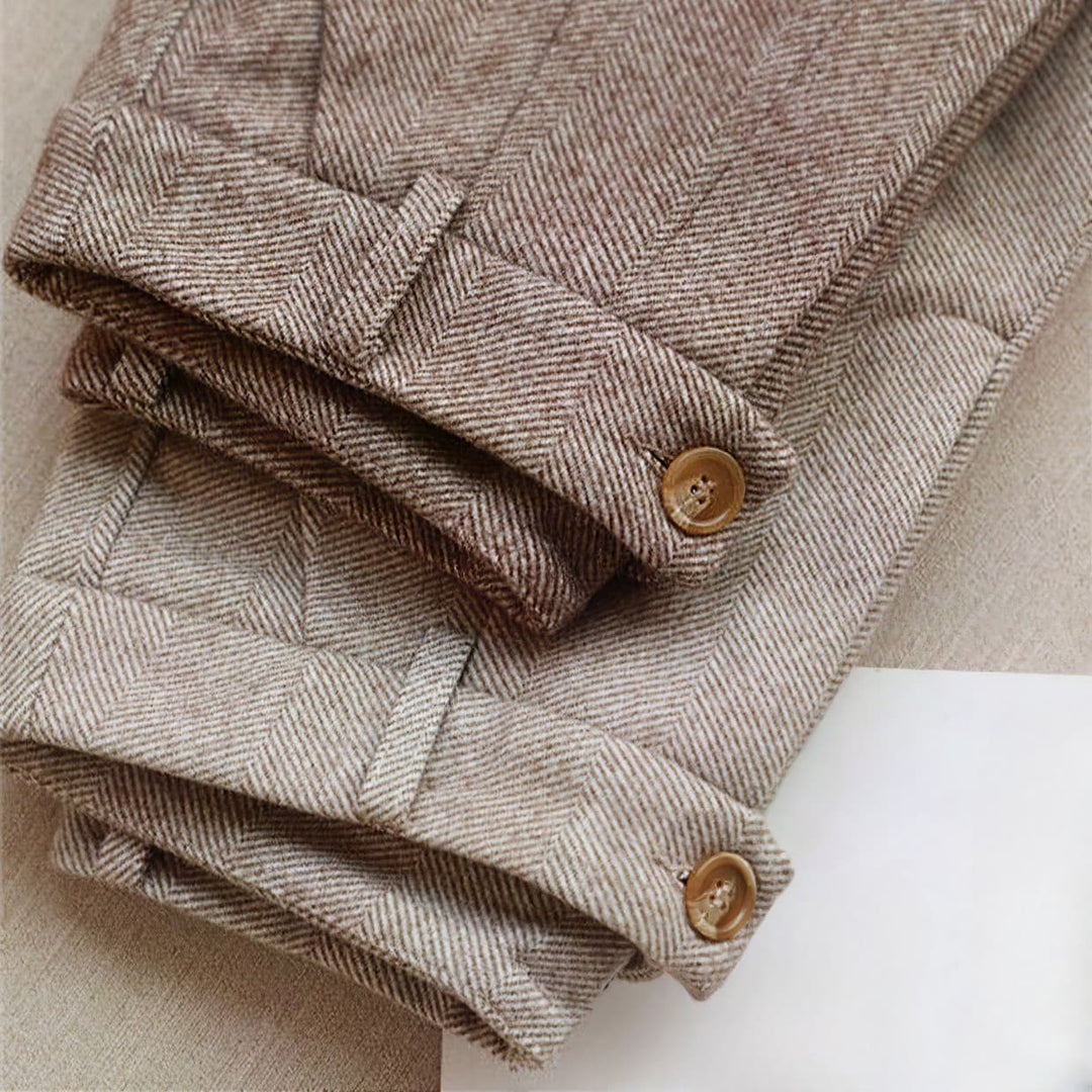 Pantaloni casual a spina di pesce