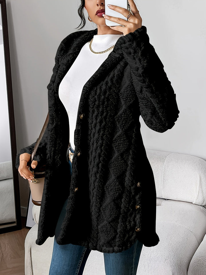 Irene - Cappotto soffice con cappuccio