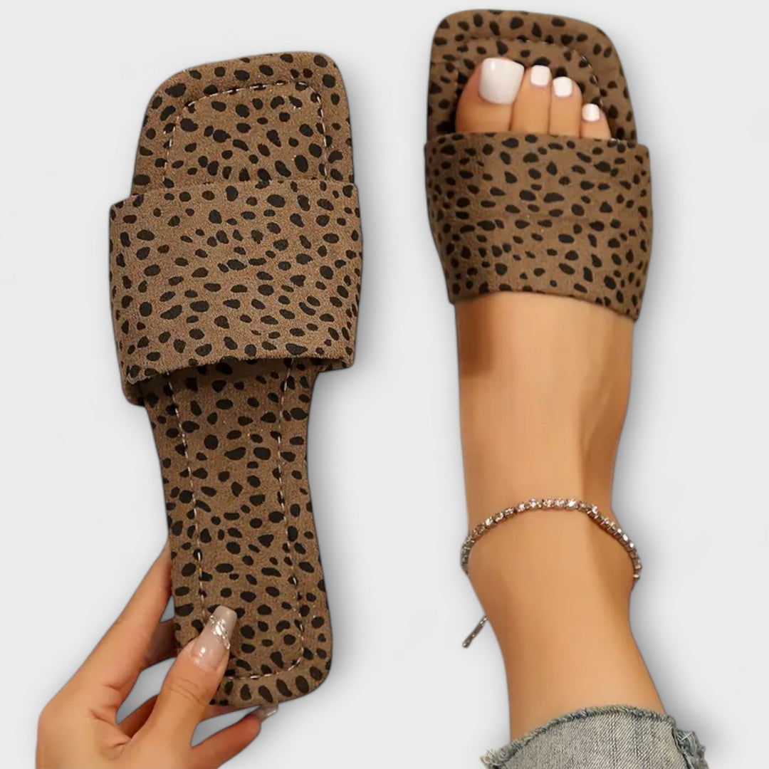 Liesbeth - Leopard Print Slippers