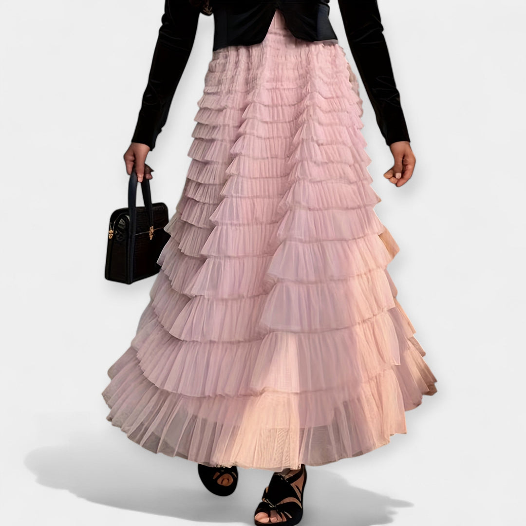Gonna elegante con dettaglio in tulle