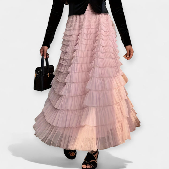 Gonna elegante con dettaglio in tulle