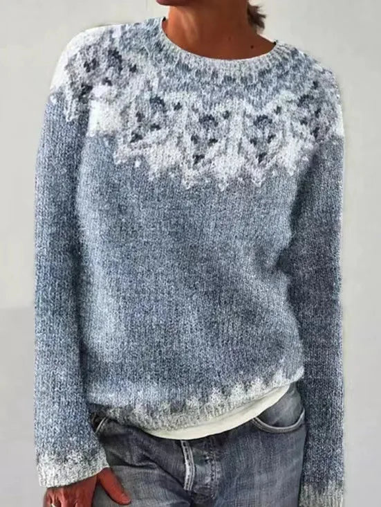 Maglione autunnale retrò lavorato a maglia
