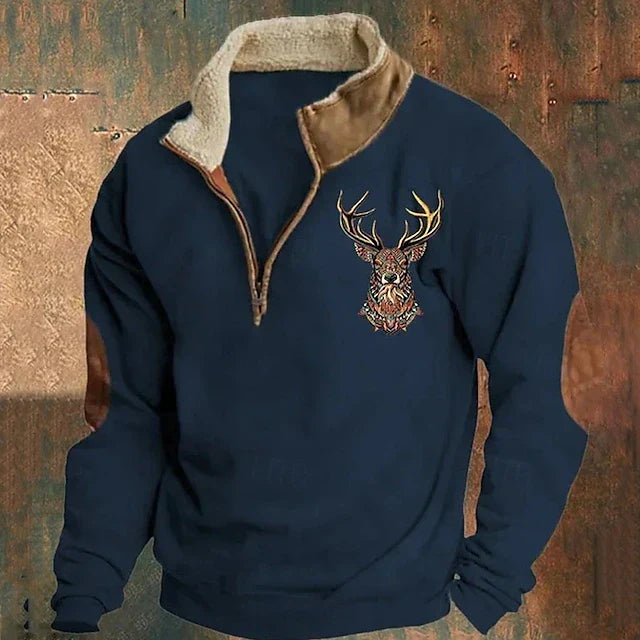 Maglione con collo a un quarto di zip