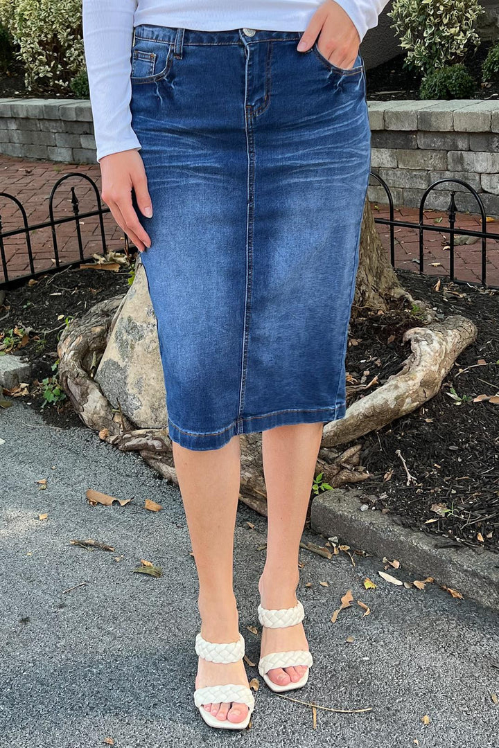 Gonna in denim Emily Indigo