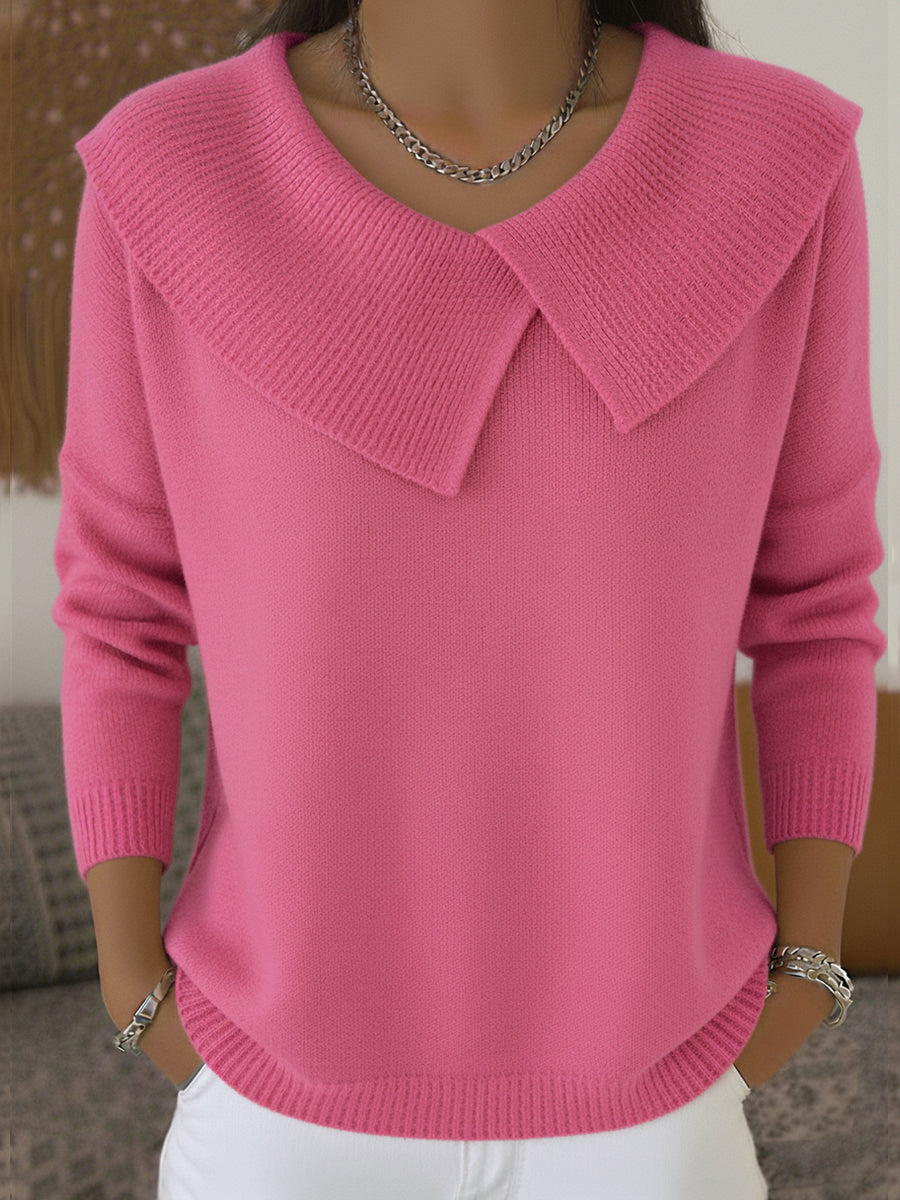 Maglione caldo con collo morbido da donna