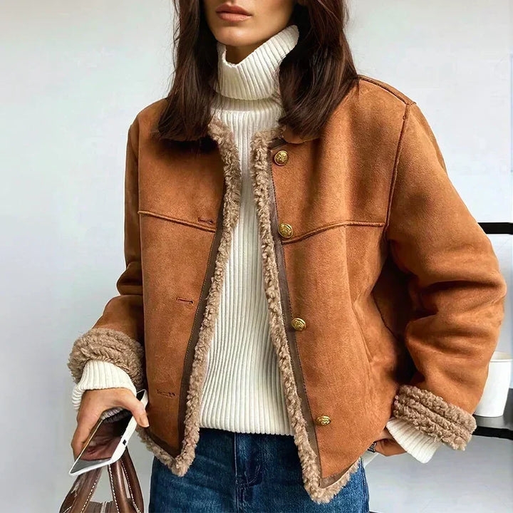 Vera - Cappotto con bottoni in finta pelle