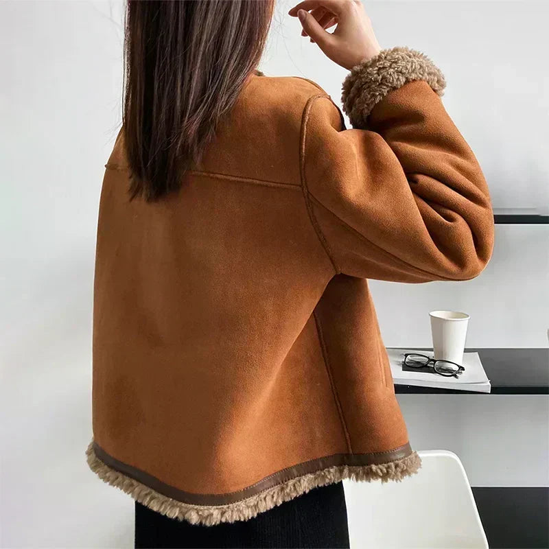 Vera - Cappotto con bottoni in finta pelle