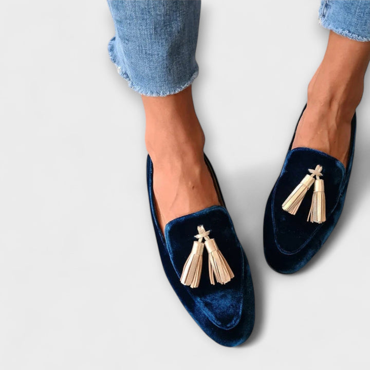 Quinnlyn - Mocassini con frange d'ispirazione vintage