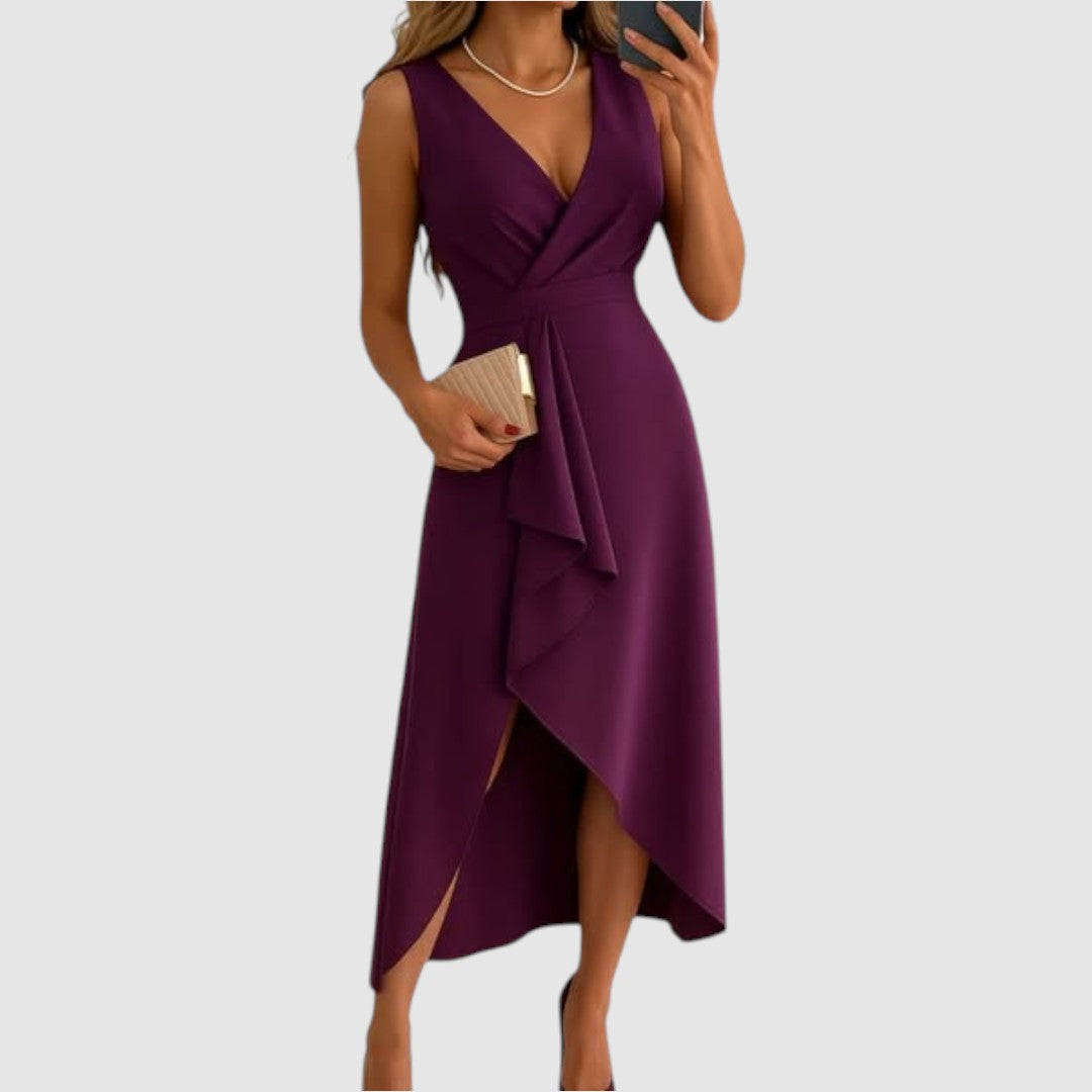 Valerie - Elegante vestito a portafoglio con scollo a V