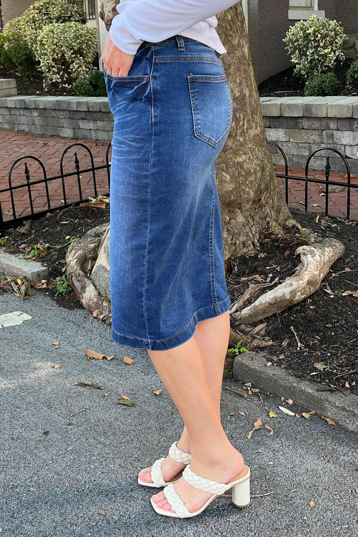 Gonna in denim Emily Indigo