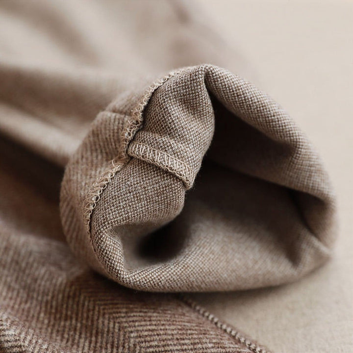 Pantaloni casual a spina di pesce