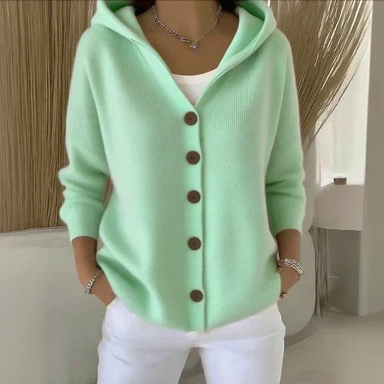 Zoé | Cardigan a Maglia con Cappuccio