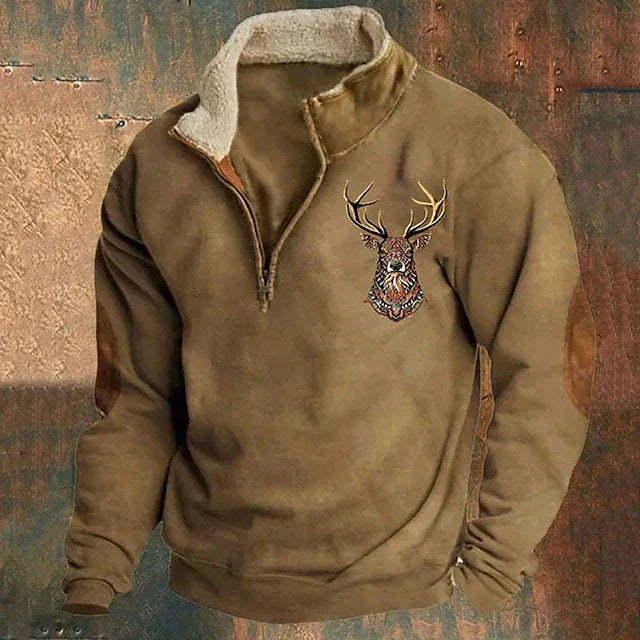 Maglione con collo a un quarto di zip