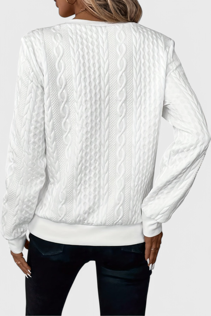 Zoey | Maglione in maglia con zip morbida