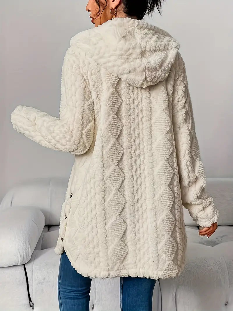 Irene - Cappotto soffice con cappuccio