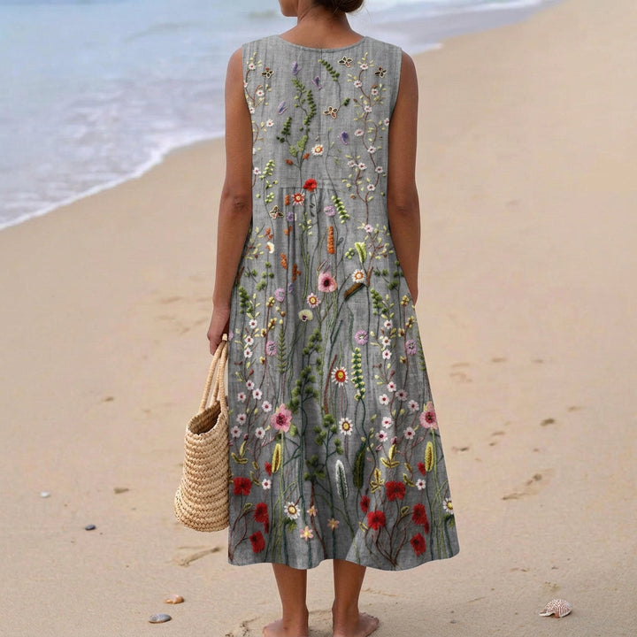 Mia - Vestito con ricami a campo di fiori