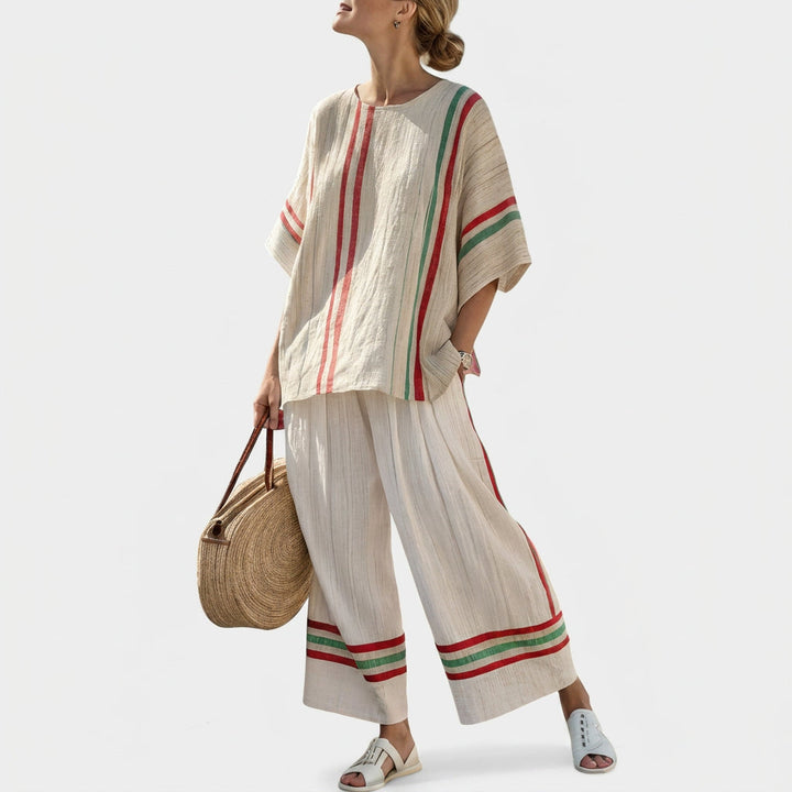 Beatriz - Completo a righe mediterraneo