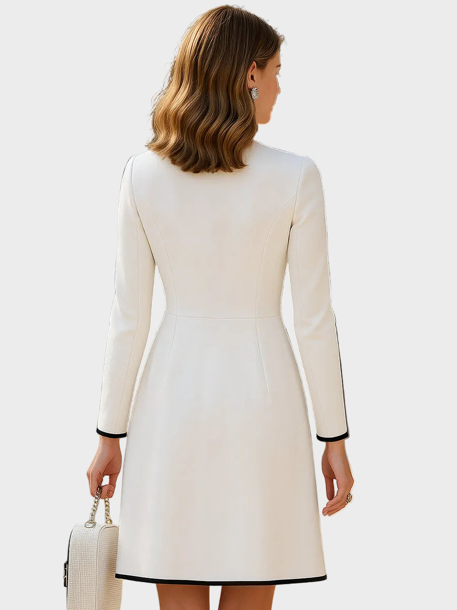 Ksenia – vestito midi a contrasto