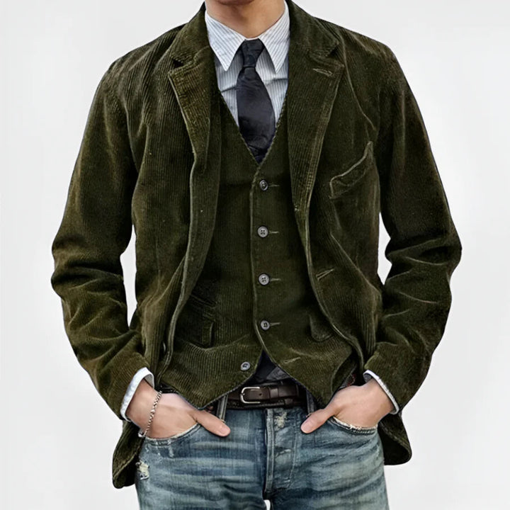 Blazer retrò in velluto a coste